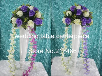 

free shipping (but africa 330 usd will be add ),white mental flower vase flower blow centerpiececs for wedding