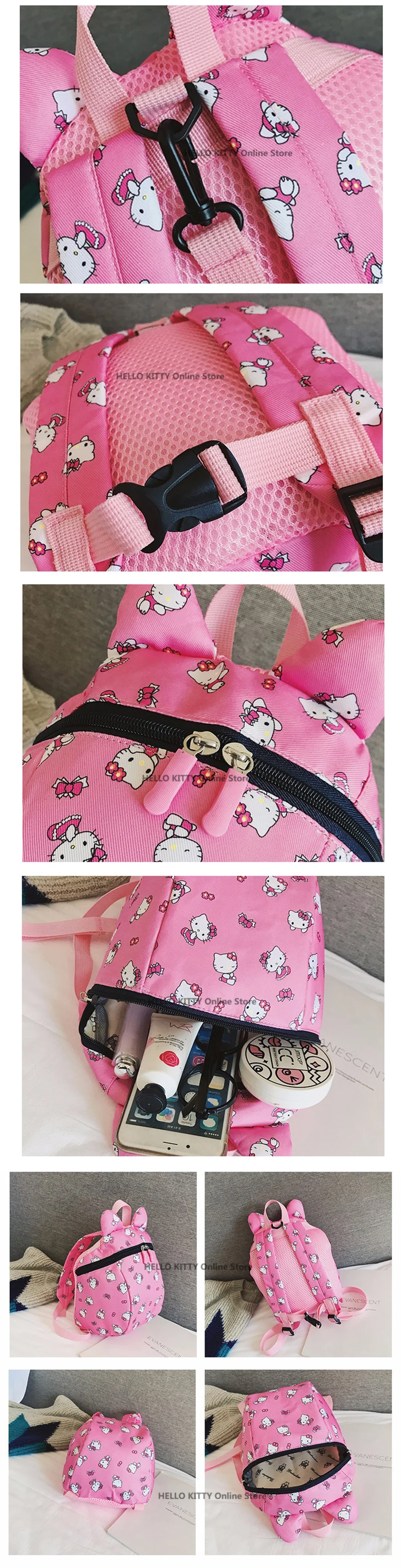 Hello kitty малыша анти потерянный рюкзак с жгут милый мультфильм ребенка прогулки поводки плечи мешок анти потерянный запястье ссылка детски