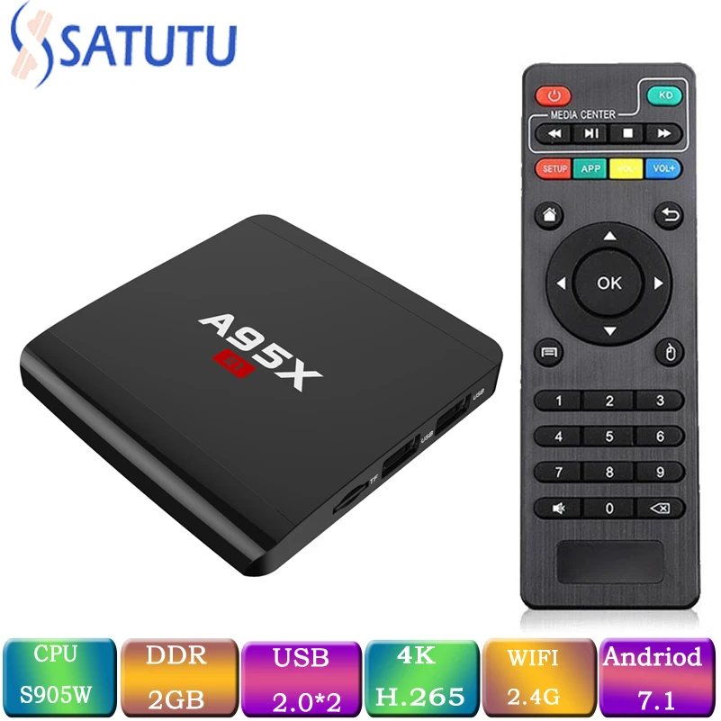 

A95x R1 Smart TV Box Android 7.1 Mi ni Tv Box S905W 2G 16G 4k Quad-Core Set Top Box Media Player Support IPTV PK X96 MAX HK1 MAX
