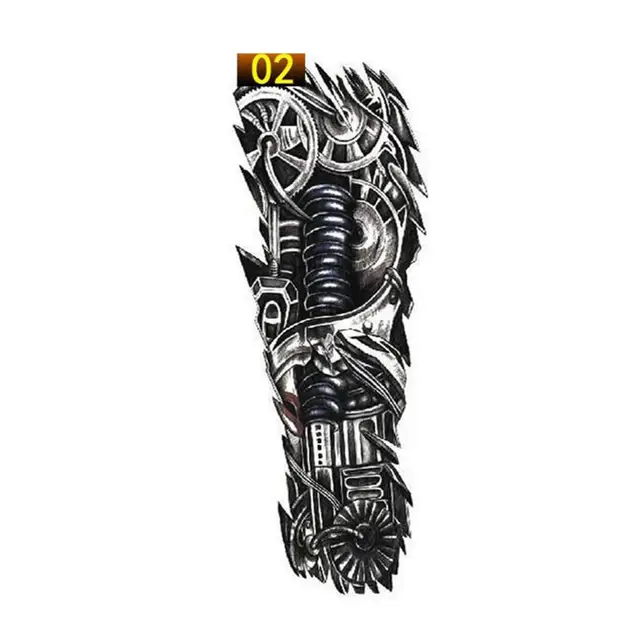 Us 099 Temporary Tattoo Sleeve Designs Full Arm Waterproof Tattoos For Cool Men Women Transferable Tattoos Stickers On The Body Art In Temporary