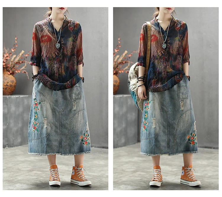 silk blouses Max LuLu Summer Korean Fashion Ladies Linen Tops And Blouses Womens Printed V Neck Chiffon Shirts Casual Vintage Cotton Clothes womens blouses