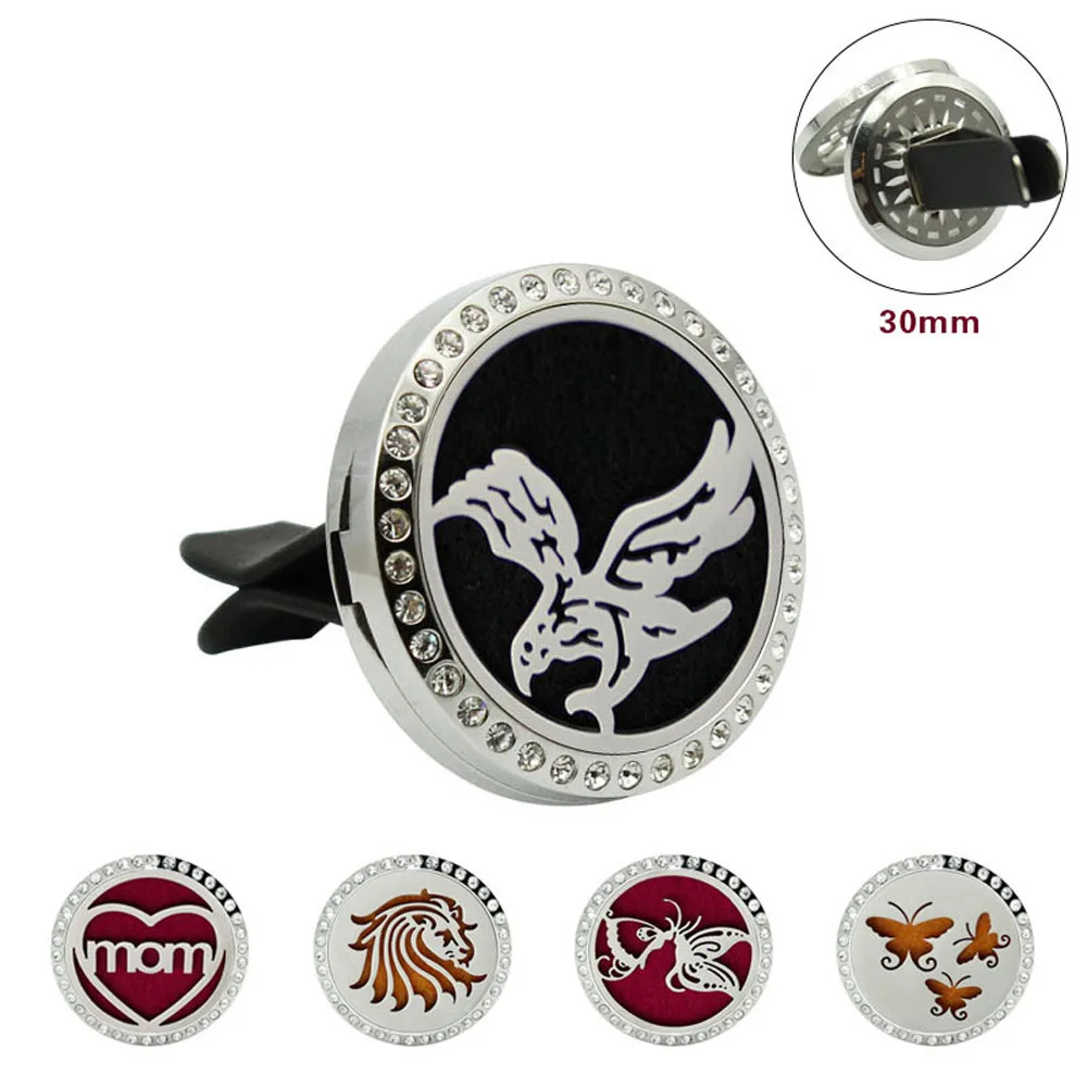 

Car air outlet perfume clip Stainless Car Air Auto Vent Freshener Essential Oil Diffuser Gift Locket Decor #YL1