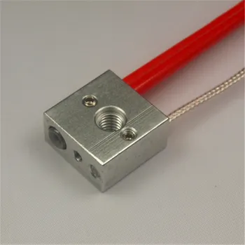 

fussor Reprap MK8 3D printer aluminum heat block kit with PT100 sensor 12V/24V 40W heater cartridge for 3d printer hot