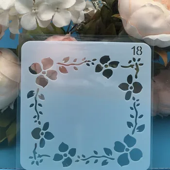 

1Pcs 15cm Garland Square DIY Layering Stencils Wall Painting Scrapbook Coloring Embossing Album Decorative Card Template