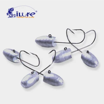 

10 Pcs/lot Jig head 1.8g/2.7g/3.5g/5g High Carbon Steel Hooks Soft Worm Lure Hook Lead Head Fishing Tackle Accessories Pesca