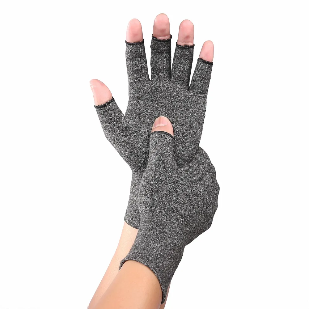 High Elastic Women Men Cotton Therapy Half Finger Compression Gloves