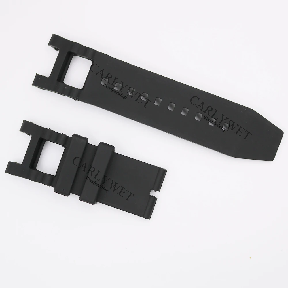 Ремешок CARLYWET для часов Noma III 3 18520 19828 сменный черный водостойкий 28 мм|black strap|replacement
