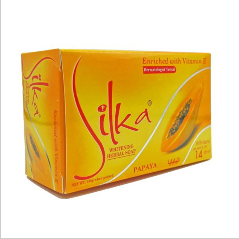 

Silka Brand Original Papaya Soap Skin Whitening Moisturizer Body Private Parts Whitening Soap Areola Labia Removing Melanin