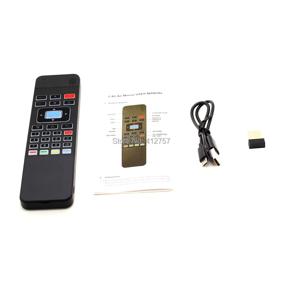 [100 шт./лот] P3 RGB с подсветкой 2 4G мини беспроводная клавиатура Air Mouse для Android TV Box Mini PC