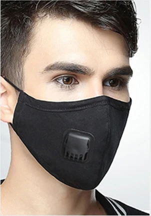 Kpop хлопковая маска для лица KN95 против пыли PM2.5 на рот с респиратором фильтр из активированного угля Тканевая маска для зимнего бега - Цвет: Men black