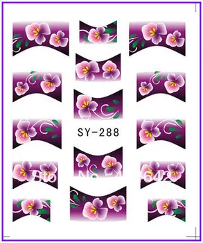 

30 PCS / LOT Free Shipping Nail Art Water Transfers Stickers Nail Decals Stickers Water Decal French Smile Line Leopard