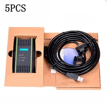 

5PCS New PLC Cable for Siemens S7 200/300/400 6ES7 972-0CB20-0XA0 USB-MPI+ PC USB-PPI DHL/UPS Free Shipping