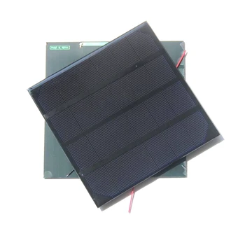 

BUHESHUI 4.5W 6V Epoxy Solar Cell Monocrystalline Solar Panel Module With Cable /Wire DIY Solar Charger 2pcs/lot 165*165MM New