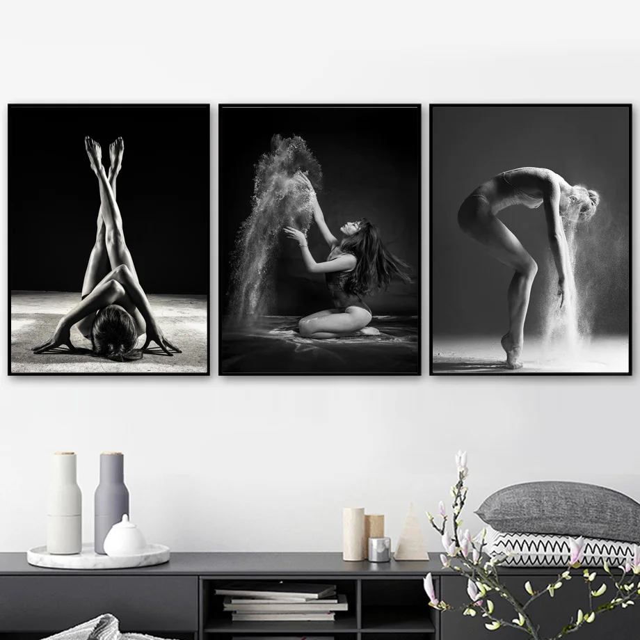 

5D DIY Diamond Painting Sexy Dancing Girl Needlework Craft 3pcs Full Square Diamond Embroidery For Home Decoration C675