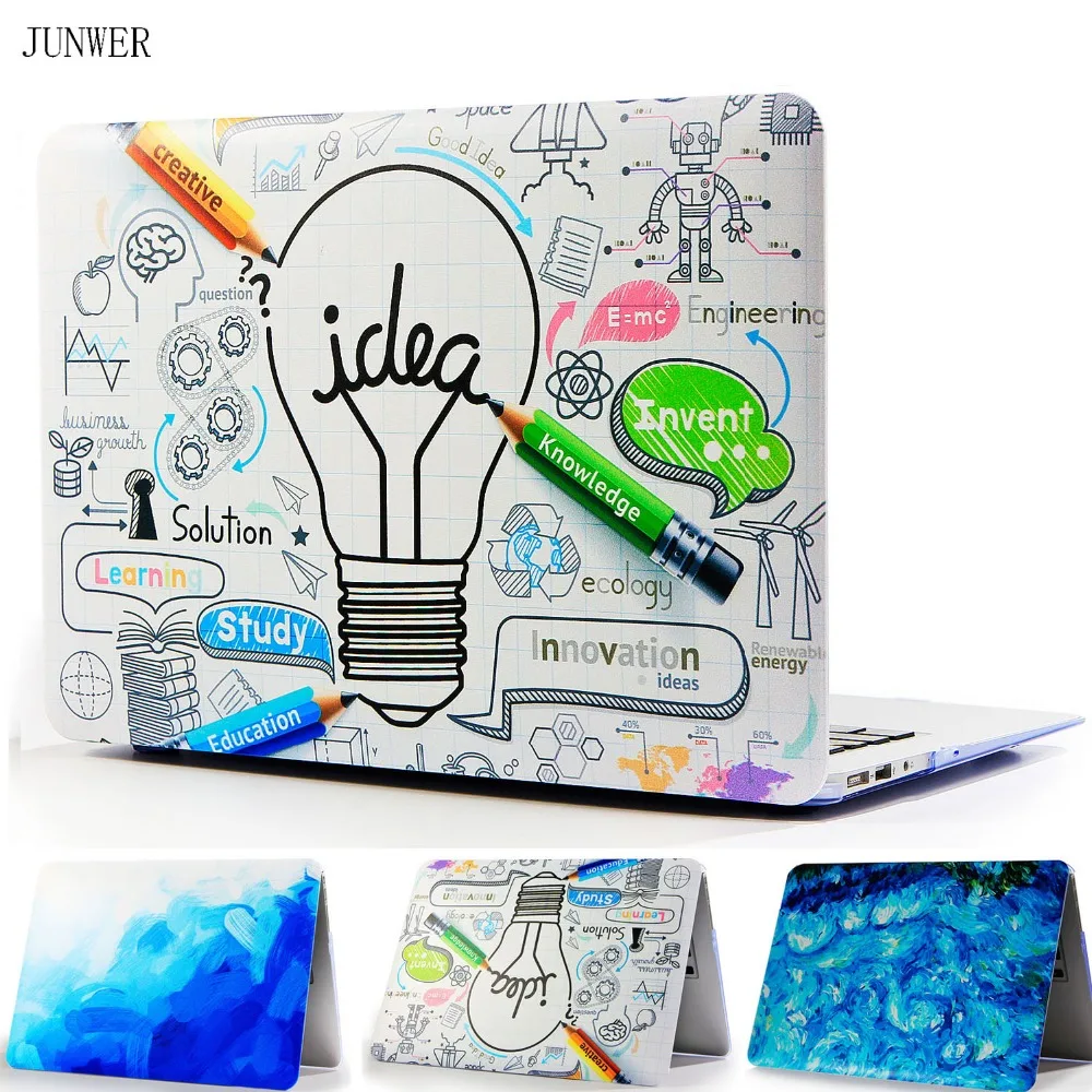 Чехол JUNWER Map с масляной печатью для Apple Macbook Air Pro Retina 11 12 13 15 чехол ноутбука Mac book 3