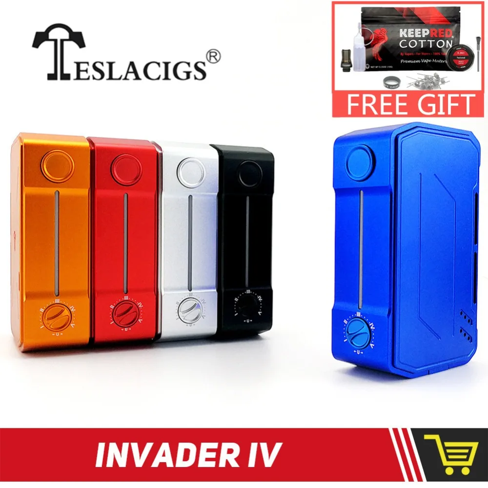 Оригинальный Tesla Invader 4 IV 280 W электронная сигарета коробка мод против Drag 175 w Wye Teslacigs