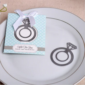 

Free Shipping 20Pcs/lot Ring Bookmark Wedding Favors And Gifts Wedding Supplies Wedding Souvenirs Wedding Gifts For Guests