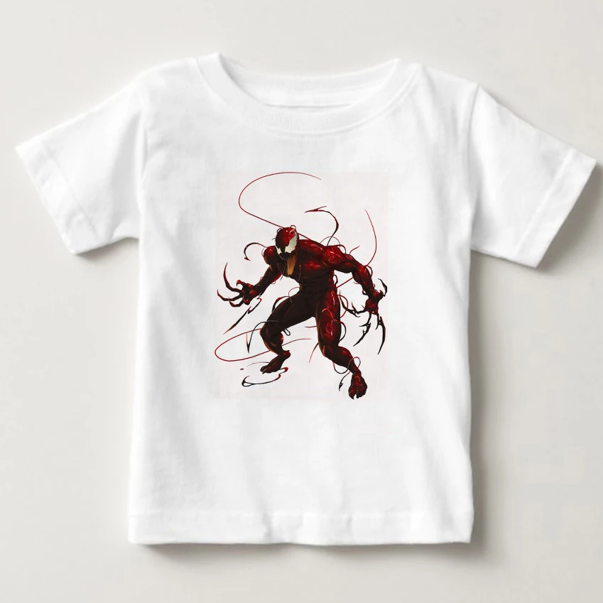 

new Venom Edward Eddie Brock Spider-Man superman Marvel Comics boys 100% cotton T Shirt children summer Short sleeve T shirt