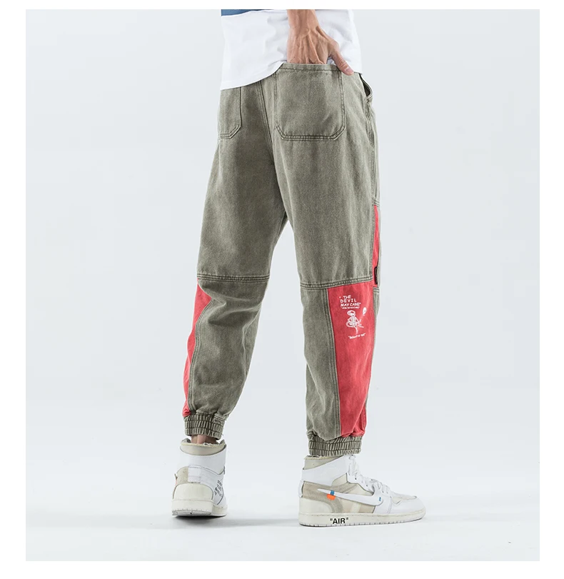 Новое поступление 2019, мужские повседневные штаны в стиле хип-хоп, модные трендовый Молодежный стиль в японском стиле, прямые мужские брюки