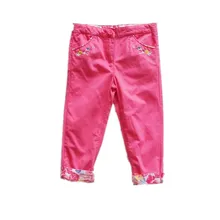 Осенние штаны для малышей; штаны для девочек; детские штаны с вышитыми цветами; одежда для маленьких девочек; детская одежда; YML1920