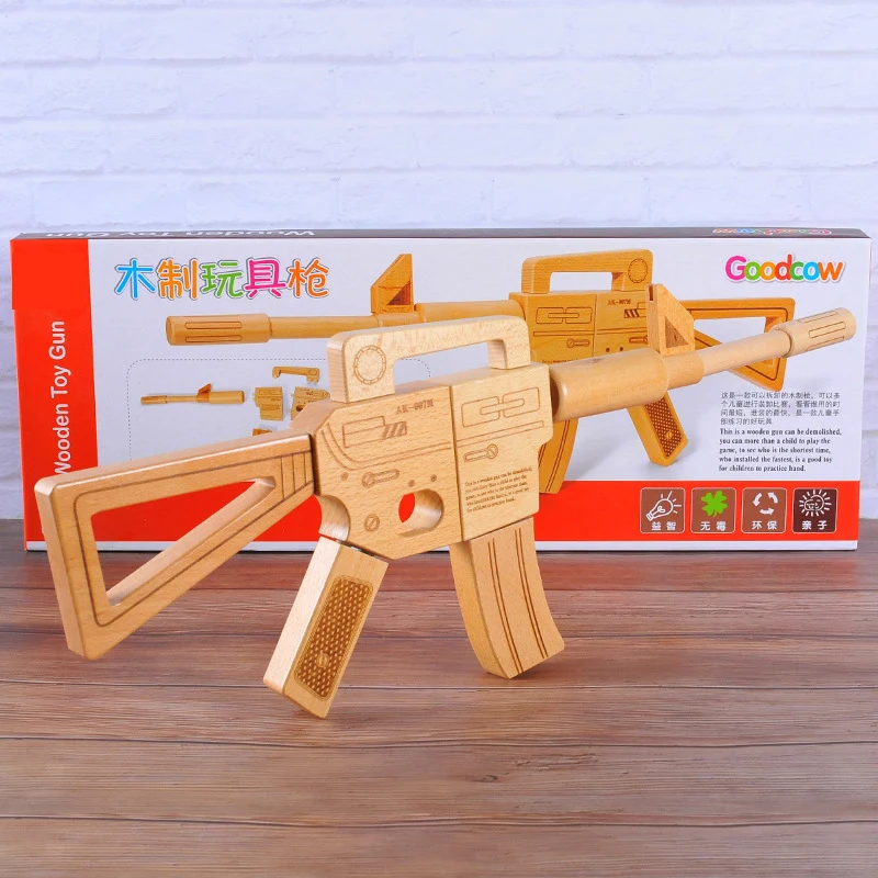 Новейшая Высококачественная Сборная модель DIY Детский 3D Деревянный пистолет-головоломка AK-47 модель сборные наборы IQ Развивающие игрушки для детей