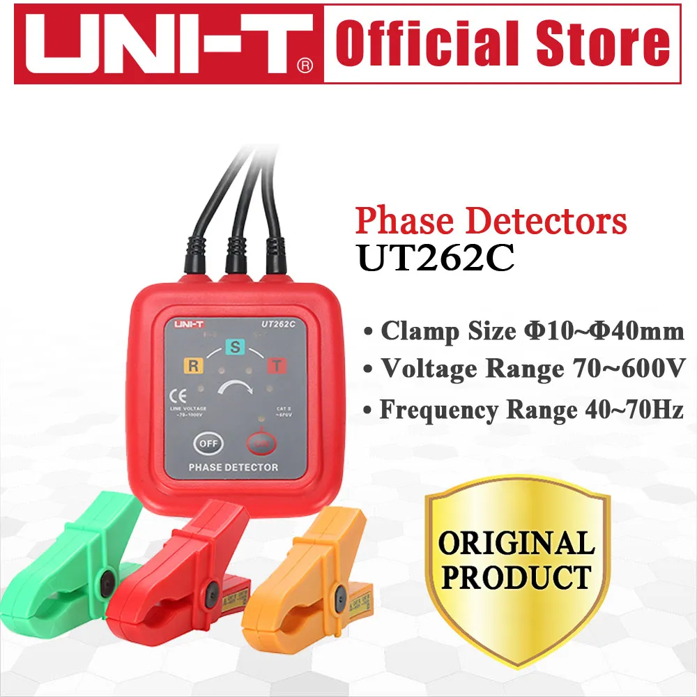 

UNI-T UT262C Non-Contact Phase Detectors 3 Phase Sequence Circuit Break Detection Voltage Detection