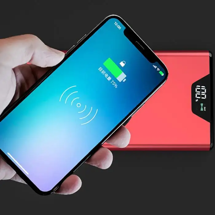 10000 мАч QI Беспроводное зарядное устройство power Bank для iPhone samsung Внешний аккумулятор с двумя usb-портами зарядное устройство беспроводной внешний аккумулятор