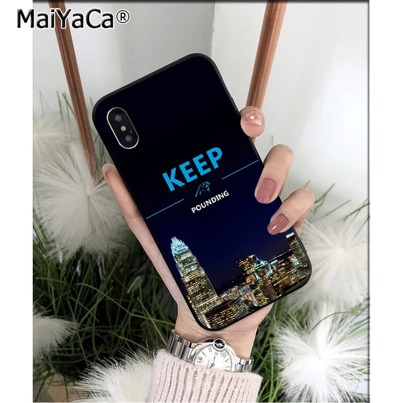 MaiYaCa Carolina Panthers TPU Soft Silicone Phone Case for iPhone X XS MAX 6 6S 7 7plus 8 8Plus 5 5S XR