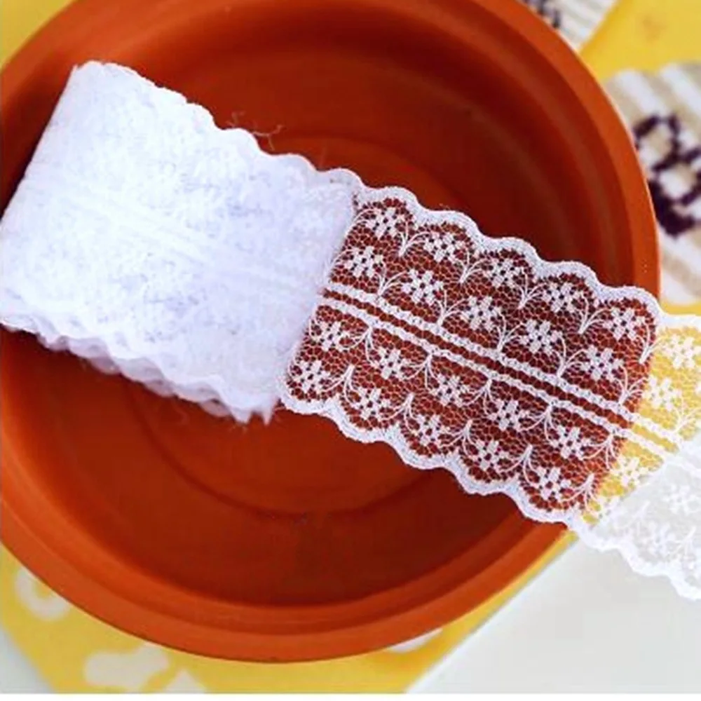 

10yard/lot Hot Sale african ribbon lace 45mm wide colorful lace wedding party decoration 13 color bridal fabric Home Decoration