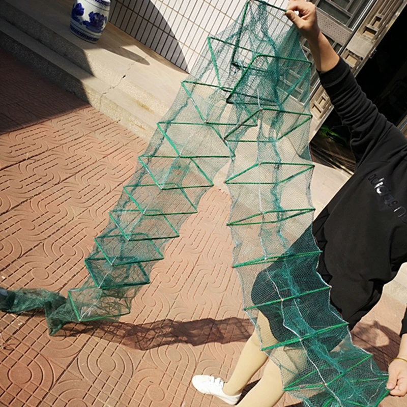 

3m length Automatic Fishing NetShrimp Cage Fishing Net Catcher Trap Foldable Portable For Crab Fishing Crayfish Network