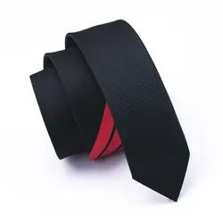 2017 гравата, тонкий галстук Модный черный красный Диагональная полоса Узкий Тонкий Шелковый жаккард Галстуки для мужчин Свадебный вечерний