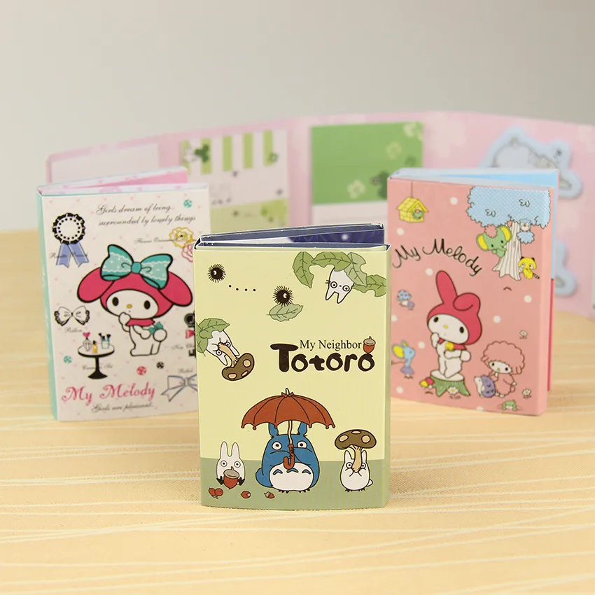 

cute Japan cartoon melody totoro sticker note memo pad 6 different shapes folding sticky notedpad bookmark gift stationery