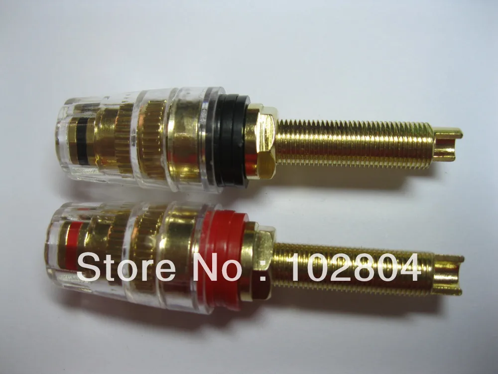 

10 Pcs Audio Speaker Cable Binding Post Connector Gold Plated Solder Type S 67mm 2 colors Red & Black HOT Sale HIGH Quality