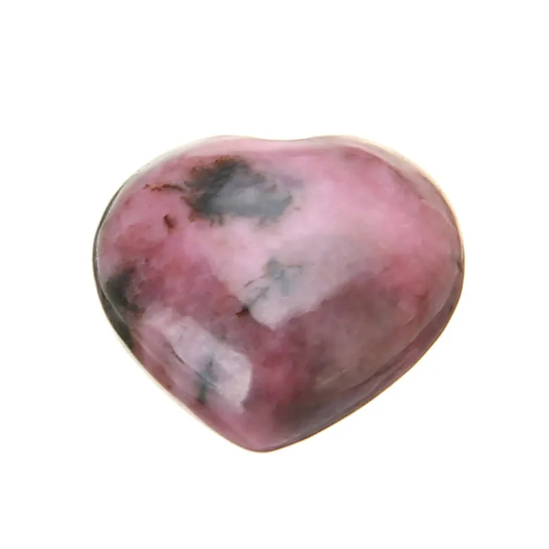 Natural Gem Stone Love Heart Pendants Vintage Clear Tiger Eye Crystal Quartz Opal Reiki Chakra DIY Jewellery