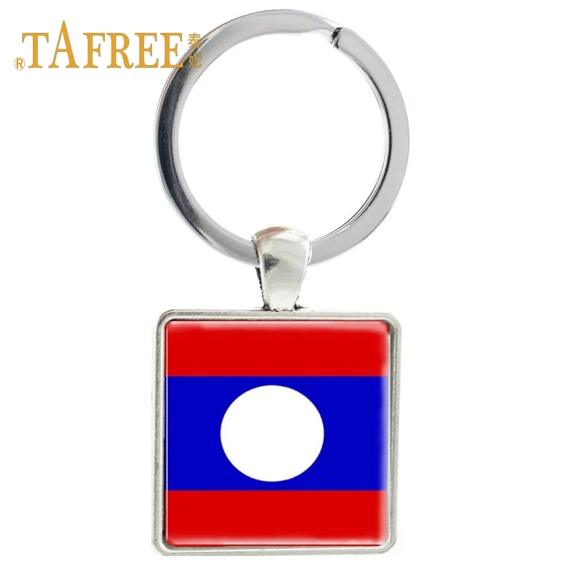 Tafree, модные квадратные Брелки с флагом, греческий Jordan Kuwait, брелок с Исландским брелоком, брелок-сувенир, брелок для ключей, ювелирные изделия FG35 - Цвет: FG50