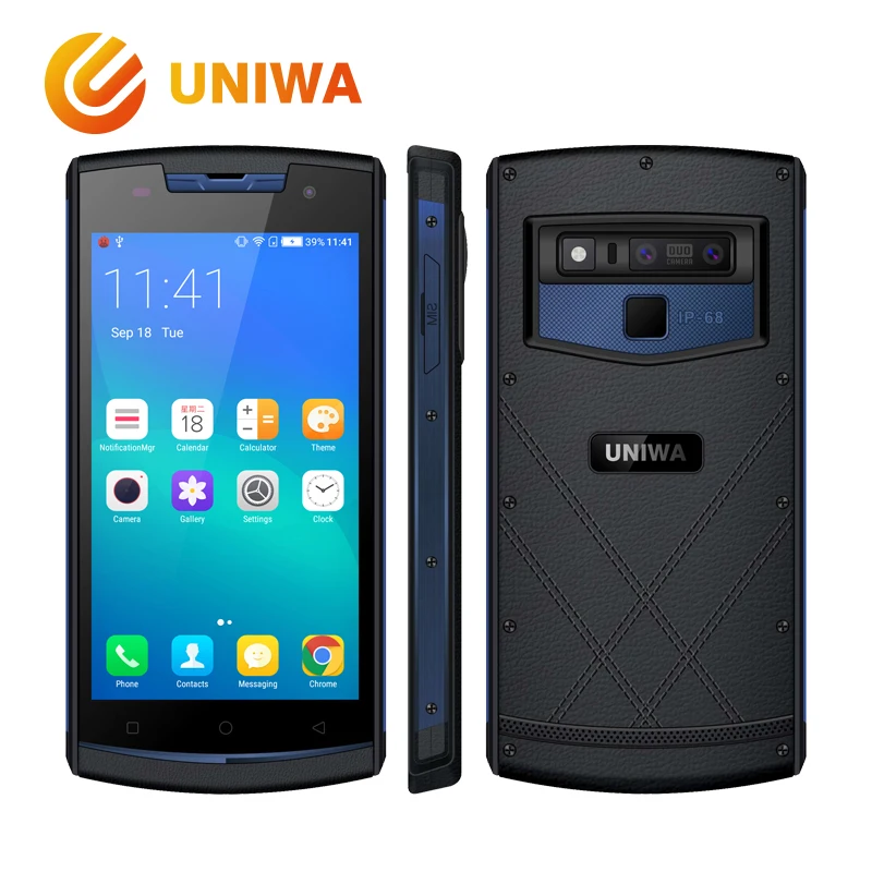 UNIWA M10 Mobile Phone IP68 Waterproof Smartphone Luxury Dual Camera Unlocked 4G LTE Dual SIM Quad Core 2G+16G Android Cellphone