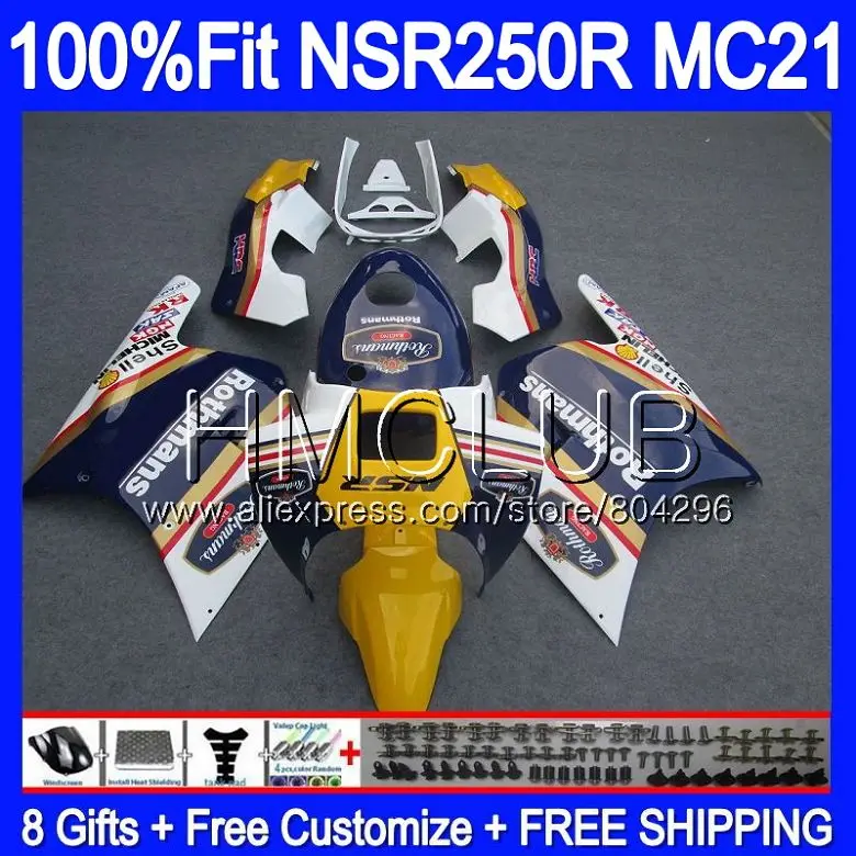 

Injection For HONDA NSR 250 R MC21 PGM3 NSR250R 90 91 92 93 94HM.5 NSR250 R NSR250RR 1990 1991 1992 1993 Fairings Rothmans Blue