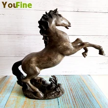 Art Nouveau Brass Chinese Horse Statue Standing Horse Statue Art Sculpture Statue Animal Pony Sculpture Bronze Home Decoration ag0003 argentina 2012 leo gallegos municipal committee statue horse stamp 1 new 1120