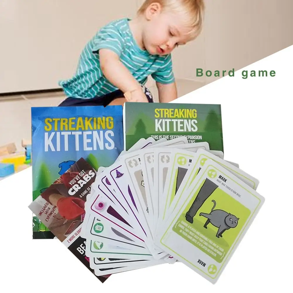 Полосы котят карточки для настольных игр веселые игры счастливые питьевые игры карты Дети головоломка бумажные карты
