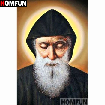

HOMFUN Full Square/Round Drill 5D DIY Diamond Painting "Religious figure" 3D Embroidery Cross Stitch 5D Home Decor A15045