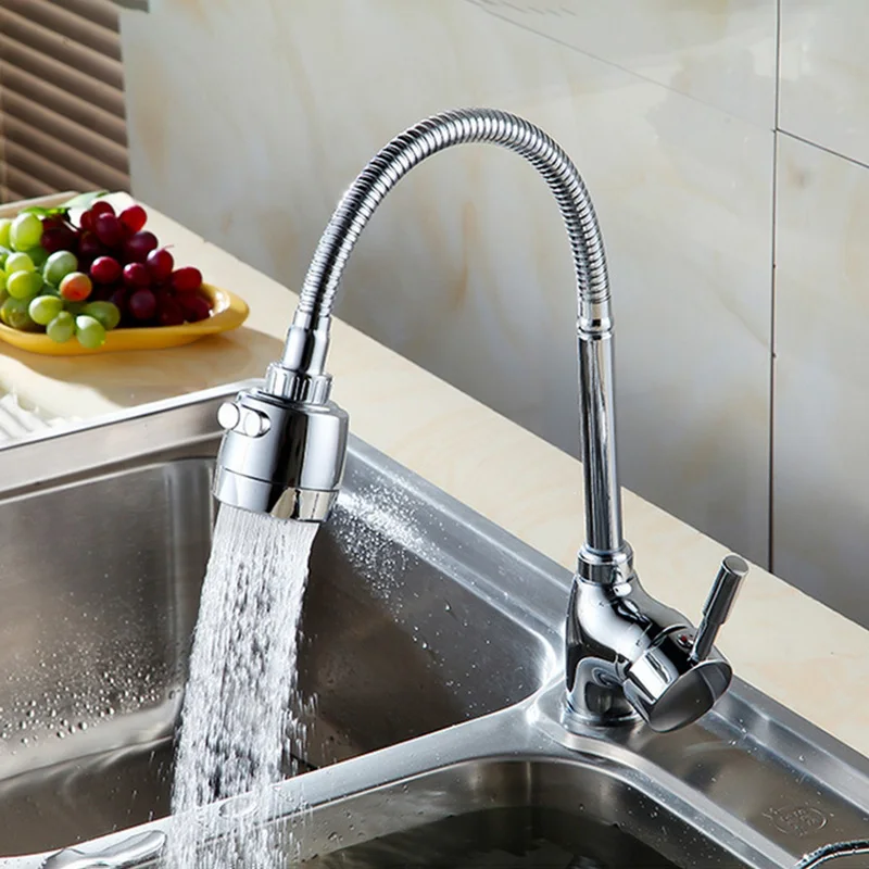 

Universal Rotating Tip Three-way Hot and Cold Water Faucet Kitchen Sink Faucet Kitchen Tools For Washing Vegetables