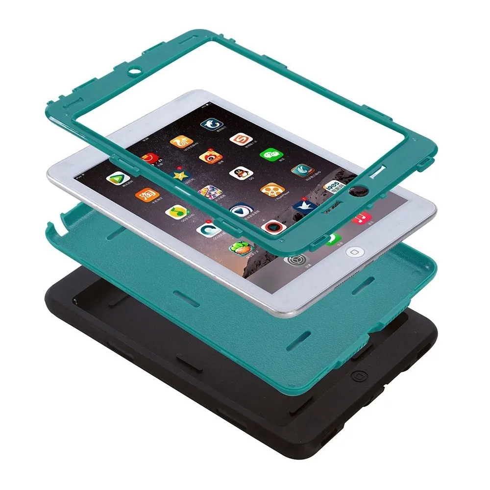 Для iPad mini 1/2/3 retina детей безопасное вспомогательное устройство для бронированный противоударный чехол Heavy Duty Силиконовый Футляр чехол Обложка Экран защитная пленка+ стилус