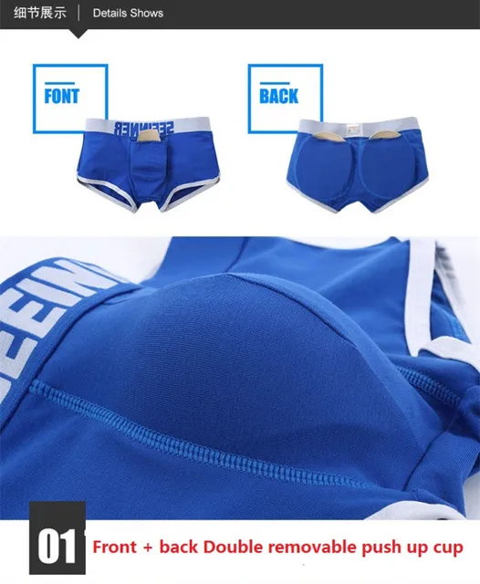 Bulge Enhancing Sexy Boxer Men Shorts Hombre Breathable Pouch Gay Underwear  With Sponge Pad Cup Included.Boys,Youth & Adult Men - AliExpress