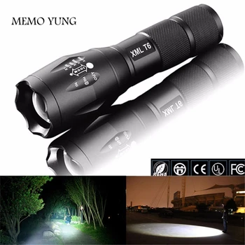 

LED Rechargeable Flashlight XML T6 linterna torch 4000 lumens 18650 Battery Outdoor Camping Powerful Led Flashlight