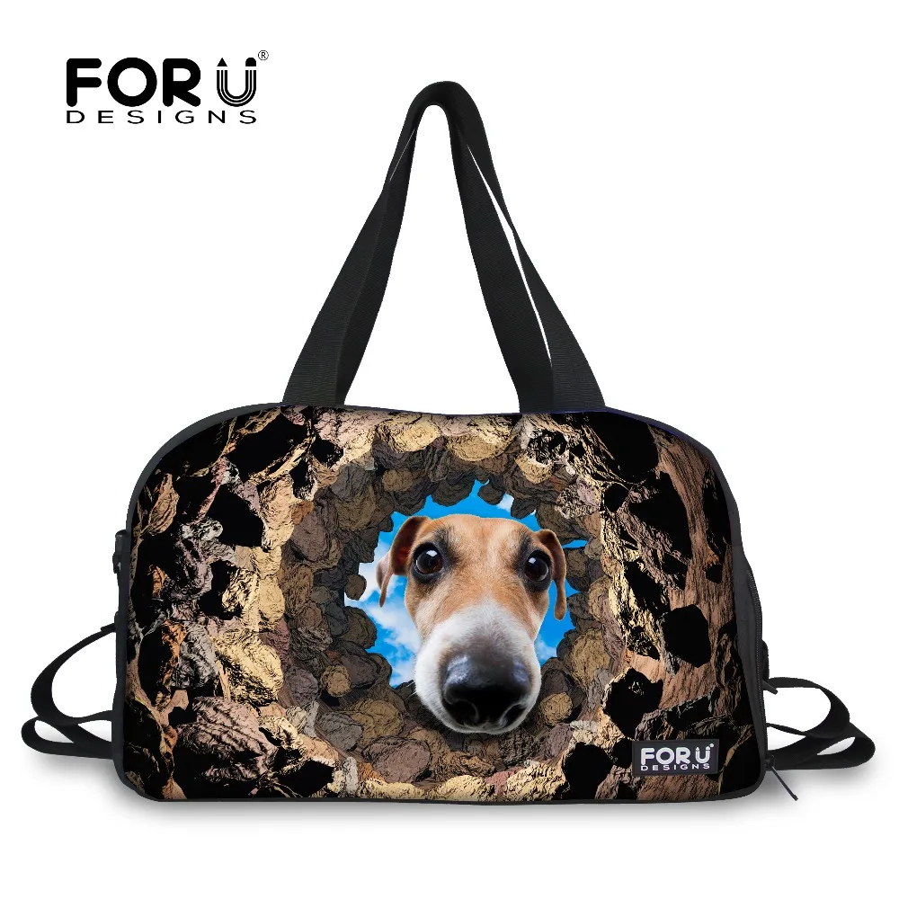

FORUDESIGNS Portable Waterproof Sports Bag Training Gym Bag for Women Men Fitness Cats and Dog Printed Yoga mat Handbag Outdoor
