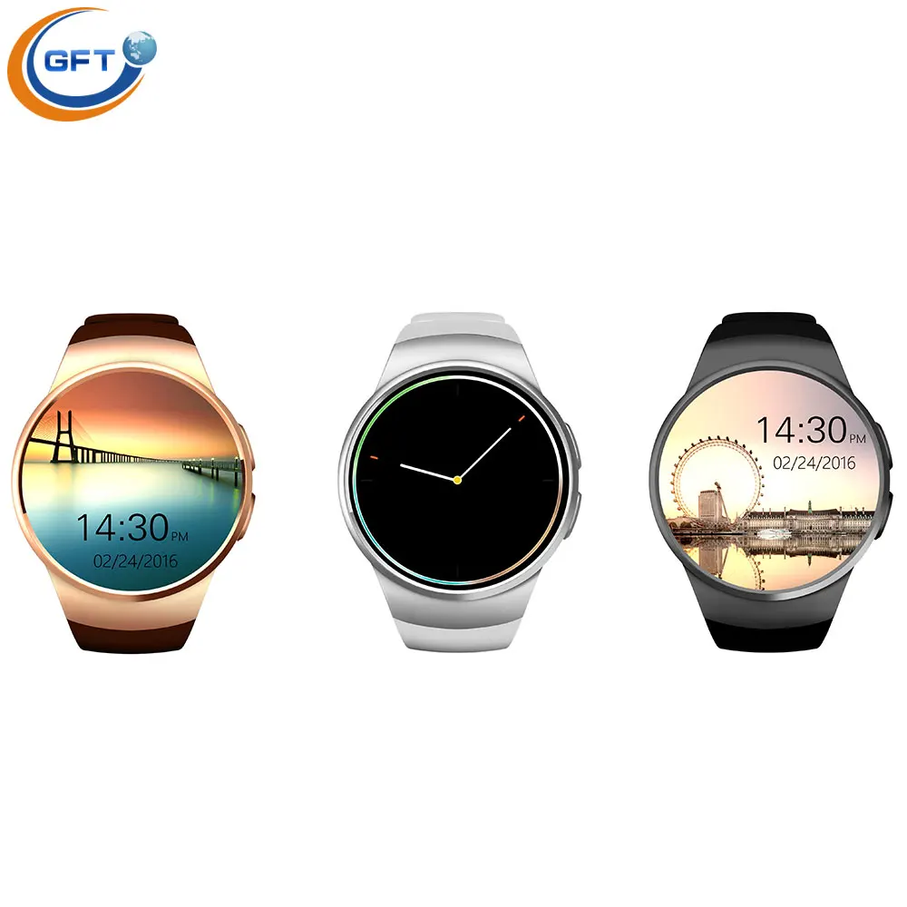 GFT kw18 font b Smartwatch b font Bluetooth Smart watch sim Wristwatch for Apple iPhone IOS