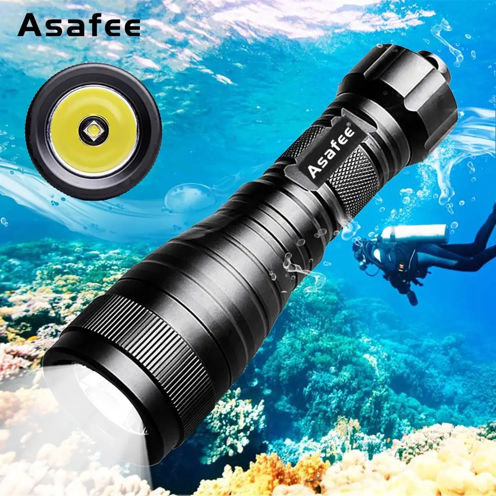 Asafee светодиодный светильник для дайвинга супер яркость CREE L2(U4) ручной DIV05|scuba diving