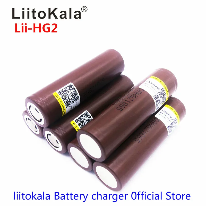 LiitoKala Lii-HG2 18650 3000mah перезаряжаемый аккумулятор для электронных сигарет высокой мощности разряда, 30A большой ток 18650 батареи