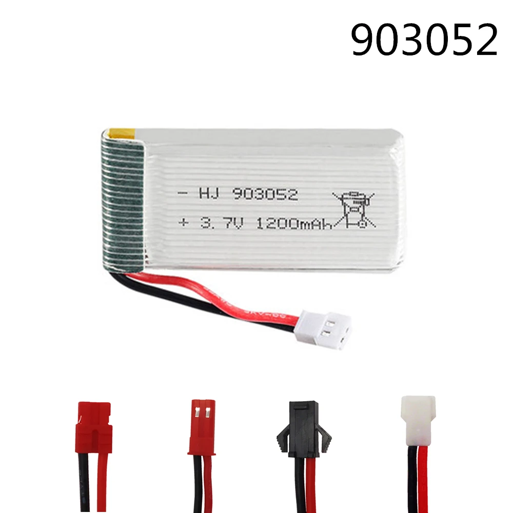 

3.7V 1200mAh 30C Lipo Battery for Syma X5SW X5SC X5S X5SC-1 X5HW X5UW M18 H5P RC Quadcopter 3.7V 1200mAh 903052 battery