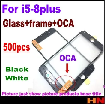 

500pcs DHL wholesale Outer Glass with Middle Frame Bezel OCA together For iPhone 5 5s 6 6s 7 7G 8 plus cold press